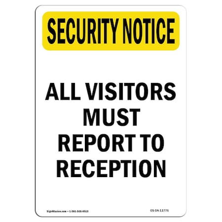 OSHA SECURITY NOTICE, 10 Height, 14 Width, Aluminum